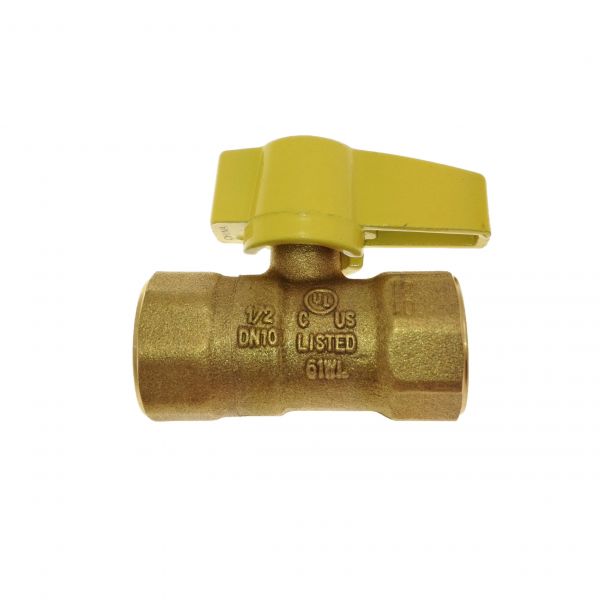 GAS BALL VALVE, 1/2 FPT X 1/2 FPT BRASS